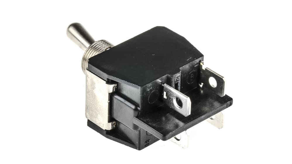 Interruptor de palanca SPST, Funcionamiento On-Off Código RS: 734-7154