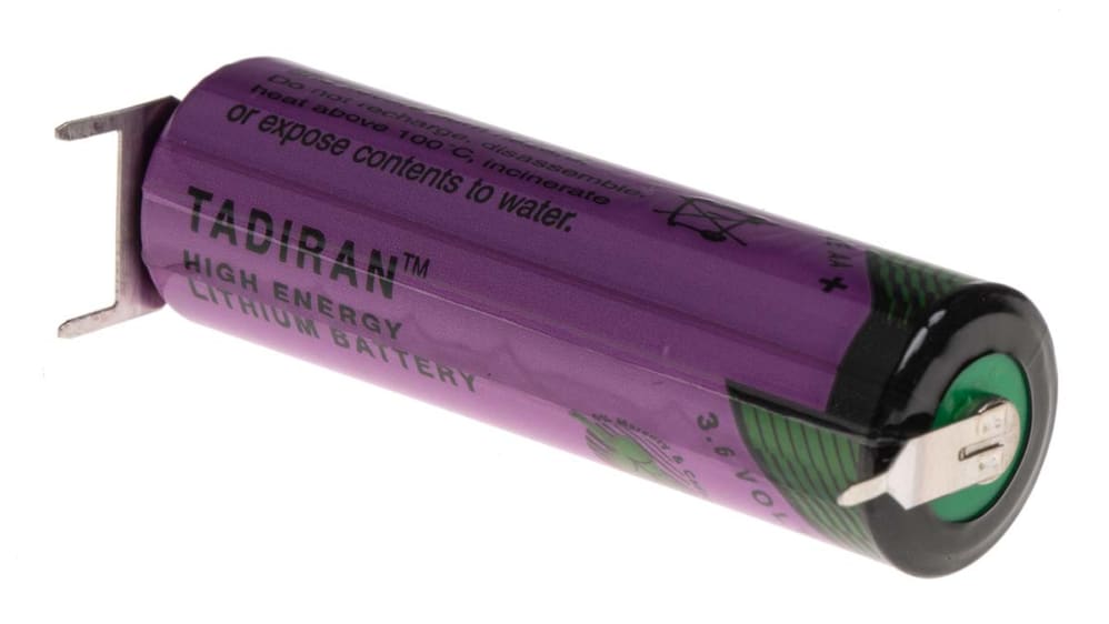 Tadiran Lithium Thionyl Chloride AA Battery 3.6V RS Stock No.: 526-8469  Mfr. Part No.: SL360/PT