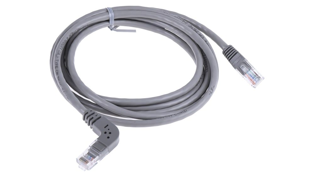 RS PRO, 2 m Cat5e Ethernet Cable, Grey RJ45 to Male RJ45 Male