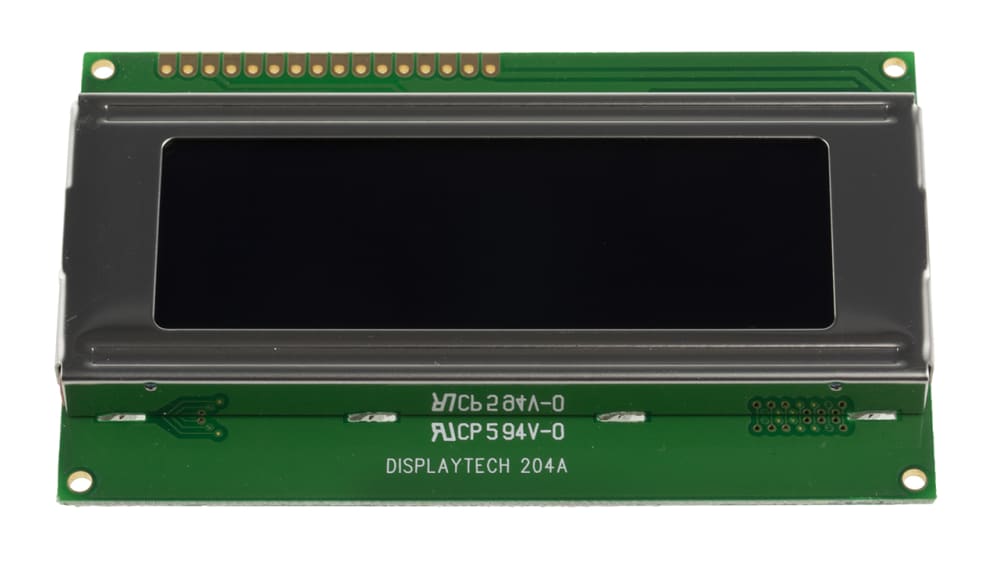 ブラック電子レジスター LCDディスプレイ 204A-GC-BC-3LP | Displaytech 液晶モノクロディスプレイ 英数字 LED