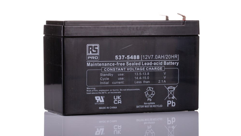 Batterie au plomb étanche RS PRO 12V 7Ah cyclique