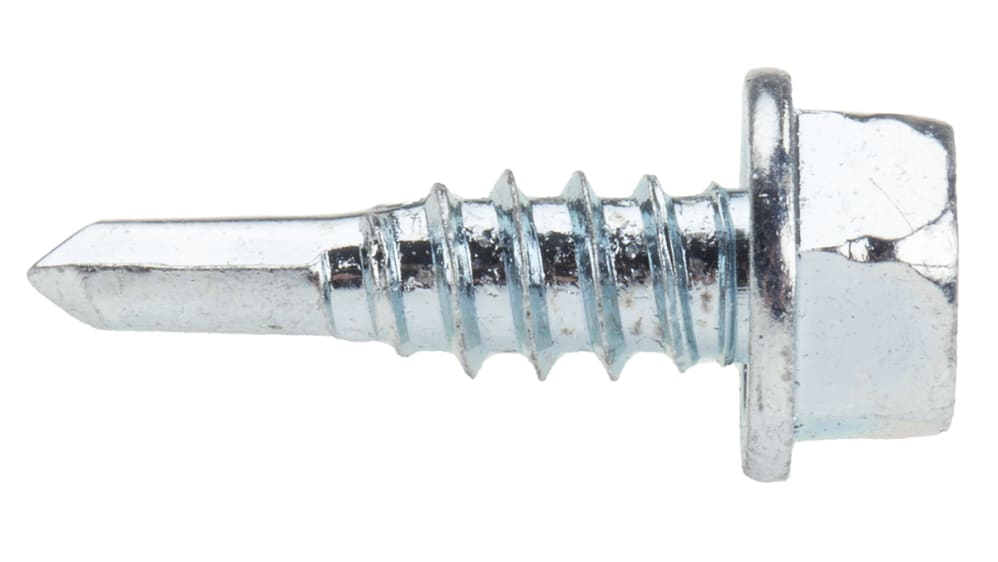 RS PRO Selbstbohrende Schraube Sechskantscheibe, Stahl verzinkt, 4.2mm x  25mm