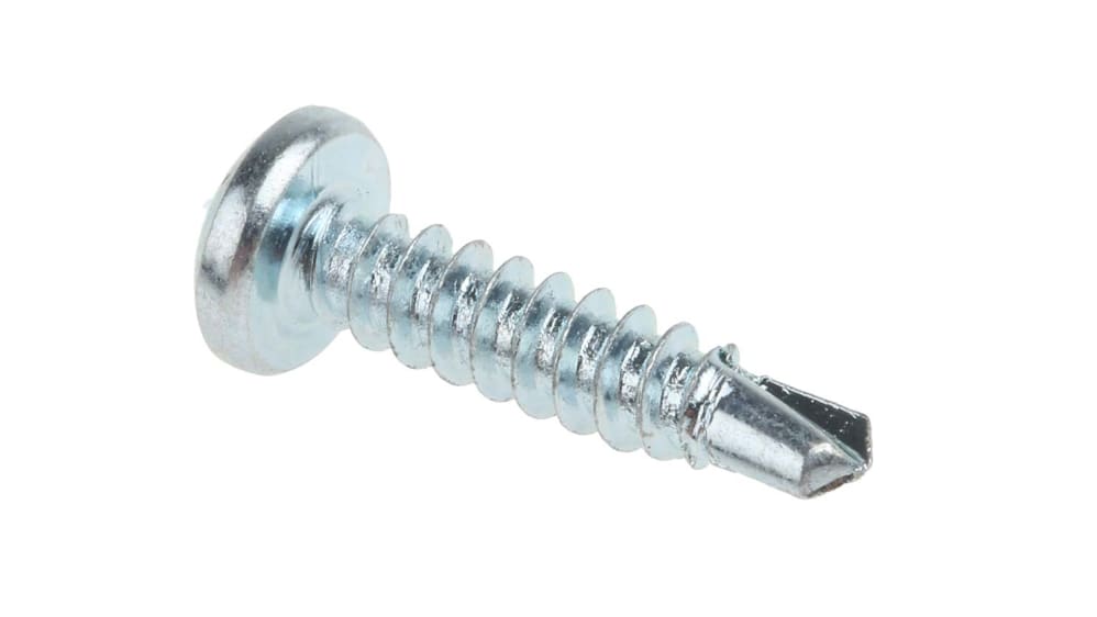 RS PRO 自己ねじ込み式ネジ 光沢亜鉛 なべ形 スチール 4.2 mm 19 mm | RS