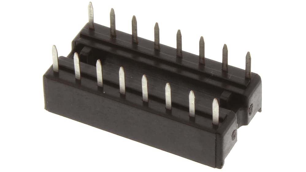 2.54mm Pin Pitch Socket Dual In Line DIL Socket 16 Pin 7.62mm Wide 2 ...