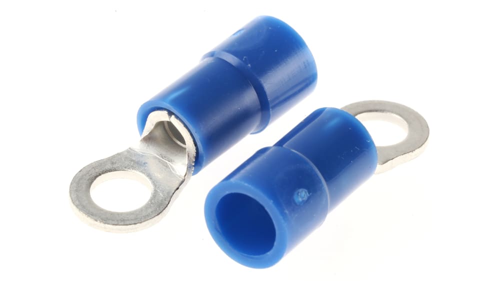 RS PRO Ringkabelschuh, Isoliert, Vinyl, Blau, aussen ø 6.6mm 