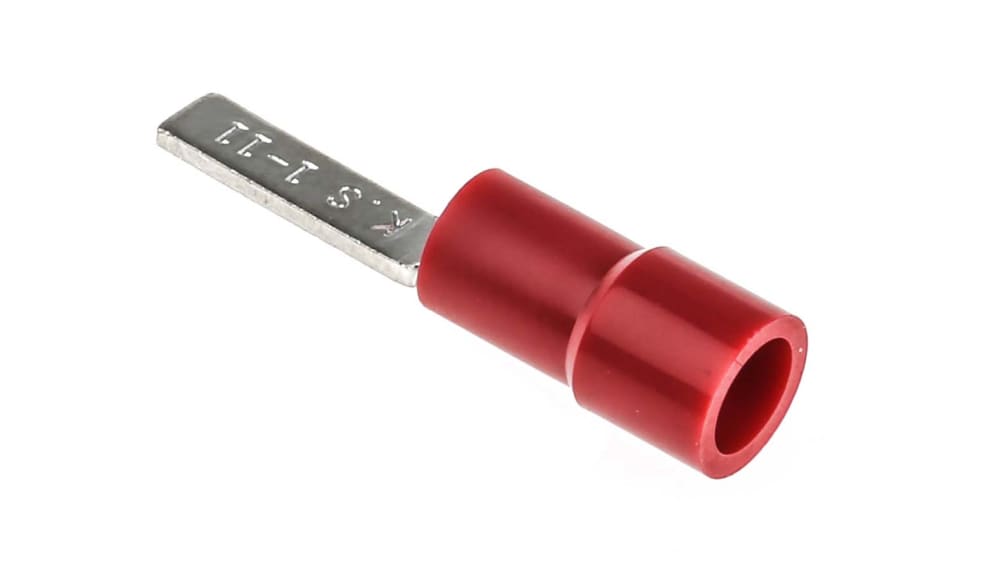 Cosse à sertir type languette, 3mm x 0.75mm, Rouge 16AWG 1.5mm² 22AWG  0.5mm² Non blindé