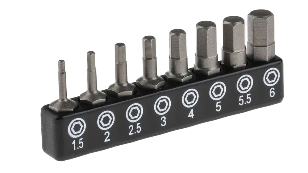 RS PRO Hex, Hex Driver Bit 8 Pieces | RS