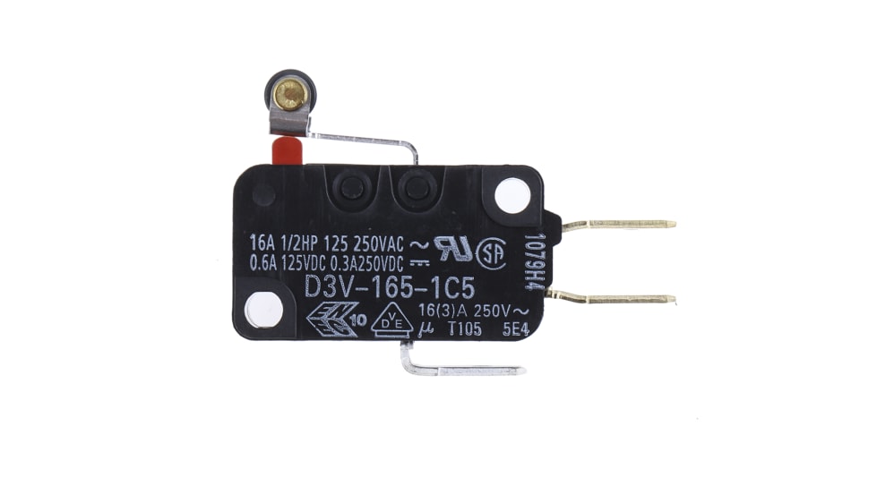 Microrupteur Galet Court RS PRO, Connexion Rapide, SPDT, 16 A @ 250 V Ca 250v Prix Pour 1 71307854