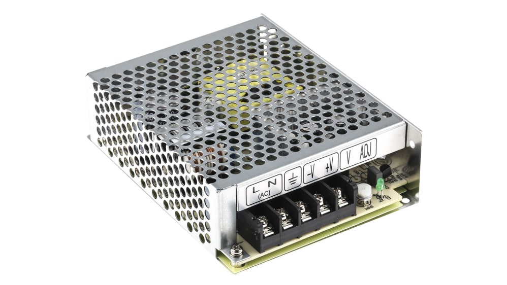MEAN WELL Switching Power Supply, RS-75-24, 24V dc, 3.2A