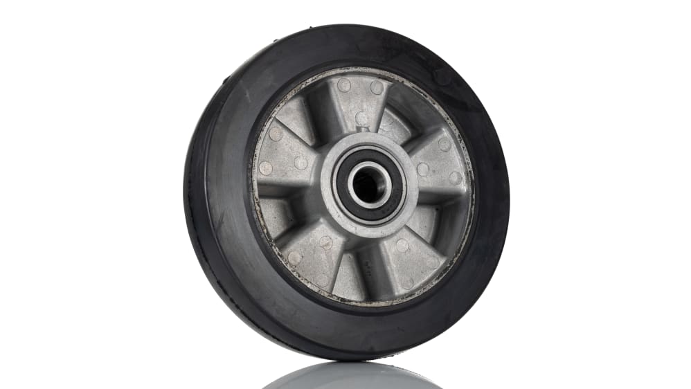 Ruota Fissa 200mm In Gomma Piena Per Carrello – Capacità 150kg – Piastra In Metallo WilTec 61047 - Foto 3