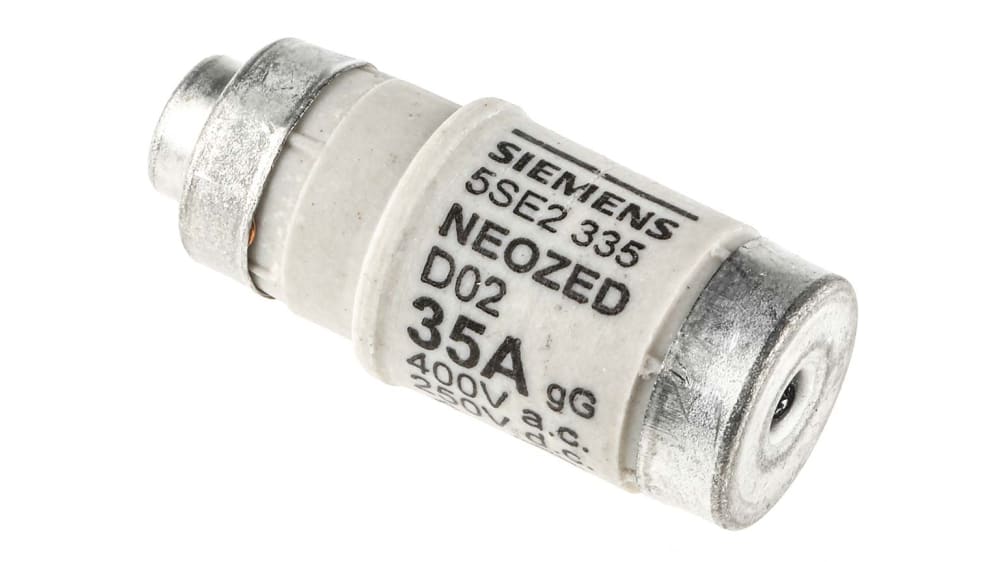 Siemens NEOZED-Sicherung Anwendungsbereich gG 400V ac 8 kA @ 250 V dc