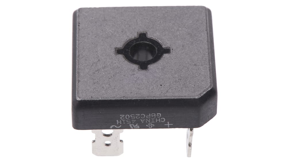 セレン整流器+ブリッジダイオード Vishay 整流用 ブリッジダイオード 単相 25A, 200V, 28.8 x 28.8 x