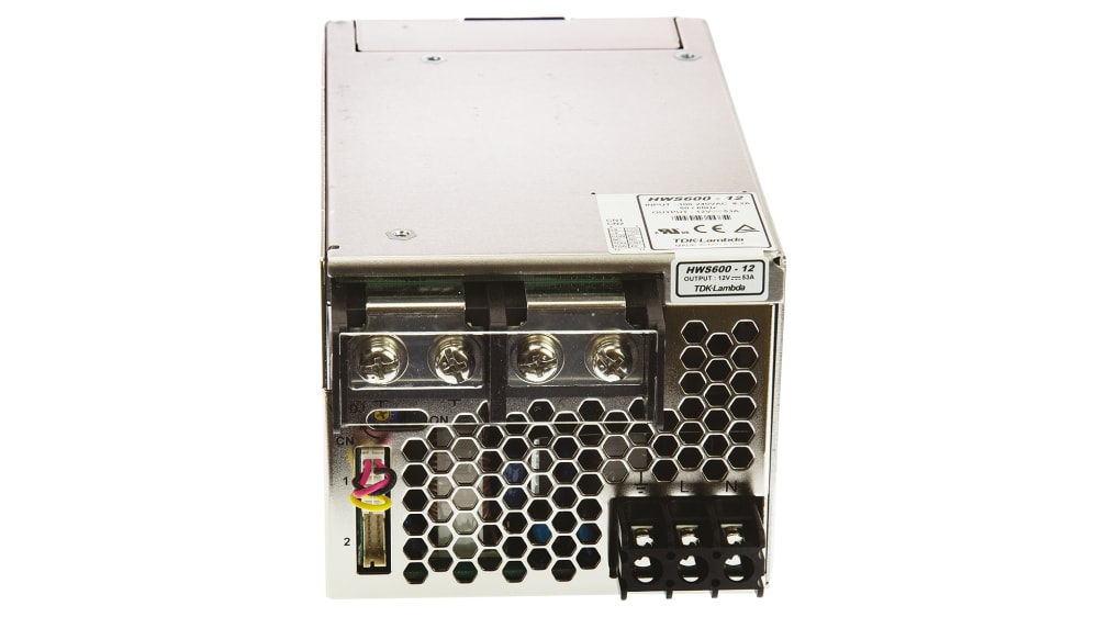 HWS600-12 | TDKラムダ スイッチング電源 12V dc 53A 648W | RS HWS600-12 | TDKラムダ スイッチング電源 12V dc 53A 648W | RS