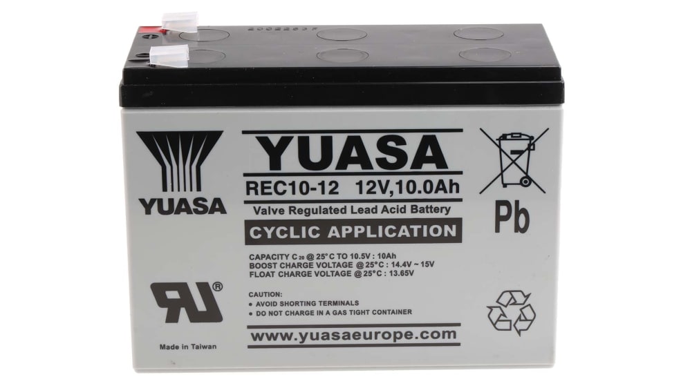 Batterie au plomb étanche Yuasa 12V 10Ah cyclique Code commande RS