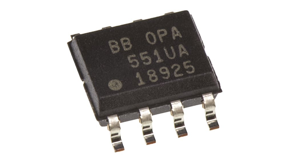 OPA551UA | Texas Instruments オペアンプ, 表面 3 MHz, 1回路 30 V, 8