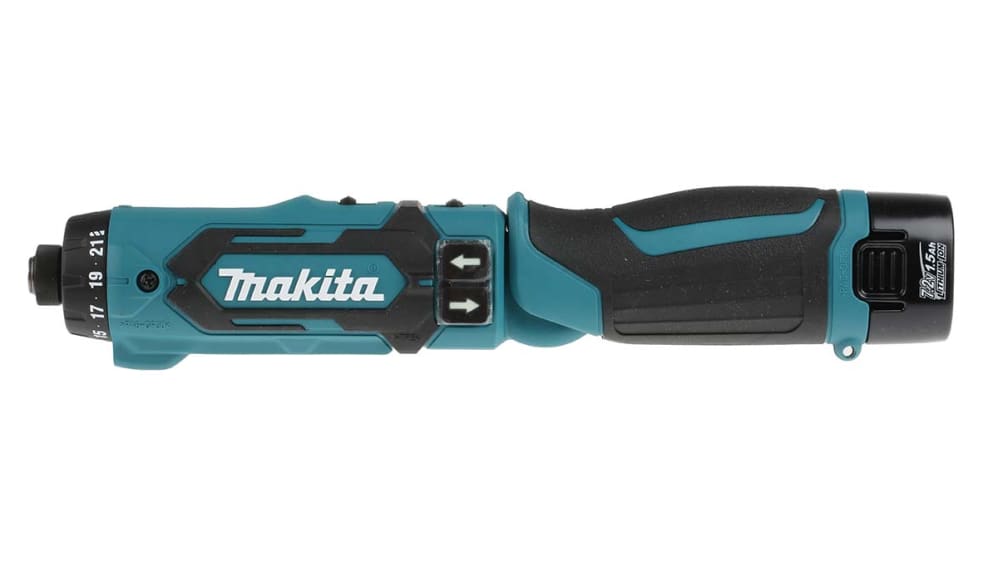 Atornillador eléctrico a batería Makita DF012DSE de 7.2V, 1.5Ah