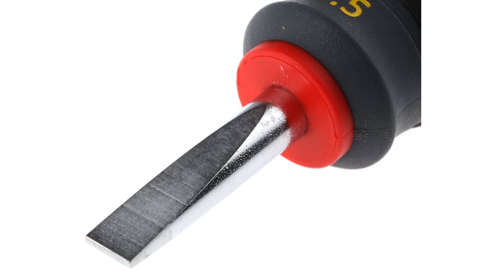 Stanley FatMax Schraubendreher Schlitz 6,5x30mm - Chrom-Vanadium Stahl, SoftGrip Griff Für Präzises Arbeiten