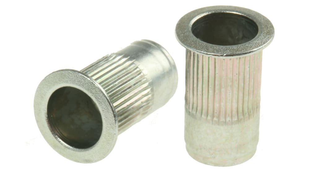 AVK Plain, M6 Steel Threaded Insert, 12.7mm diameter 10mm