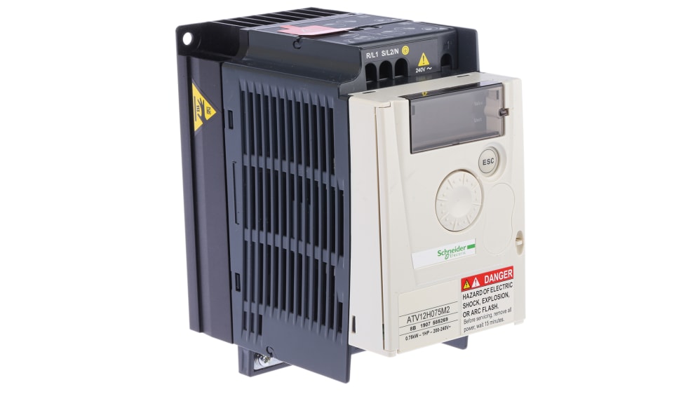 ATV12H075M2 | Schneider Electric インバータ 0.75 kW 1相 480 V, ATV