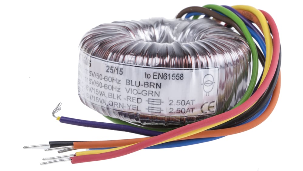 RS PRO トロイダルトランス,1次:115 V ac, 230 V ac,2次:2 x 6V ac,電力:30VA | RS RS PRO トロイダルトランス,1次:115 V ac, 230 V ac,2次:2 x 6V ac,電力:30VA | RS