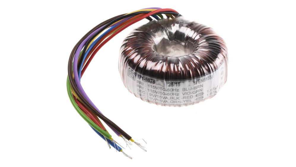 RS PRO トロイダルトランス,1次：115 V ac, 230 V ac,2次：2 x 9 V ac