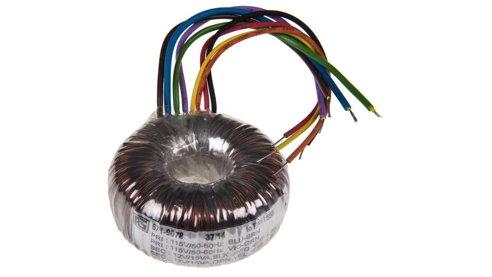 RS PRO トロイダルトランス,1次：115 V ac, 230 V ac,2次：2 x 12 V ac