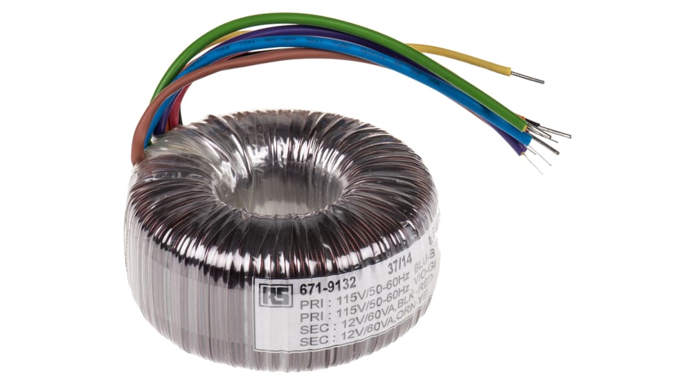 RS PRO トロイダルトランス,1次：230 V ac,2次：2 x 12 V ac 120 VA 2