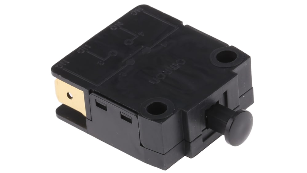 オムロン ドアマイクロスイッチ, プランジャー, SPDT, 10 A オムロン ドアマイクロスイッチ, プランジャー, SPDT, 10 A
