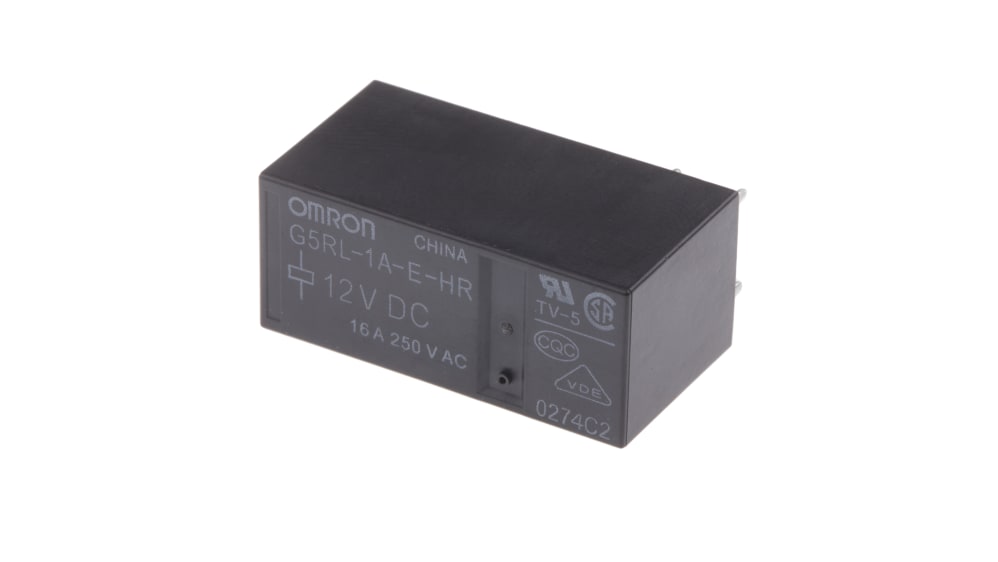 G5RL-1A-E-HR DC12 | オムロン パワーリレー, 12V dc, SPST, 16A G5RL-1A-E-HR DC12 | オムロン パワーリレー, 12V dc, SPST, 16A
