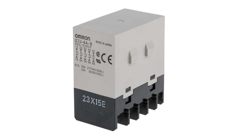 G7J-4A-B DC12 | オムロン パワーリレー, 12V dc, 4a接点, 25A G7J-4A-B DC12 | オムロン パワーリレー, 12V dc, 4a接点, 25A