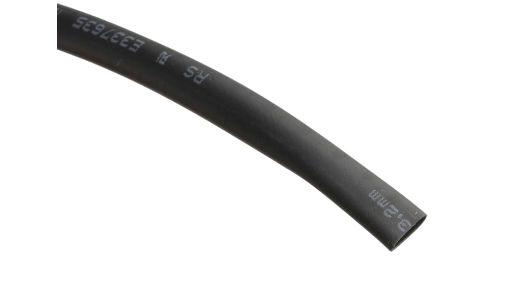 Guaina termorestringente rapporto 2 : 1 da 1mm a 0,5mm, lunghezza manicotti 200mm neri, 20pz
