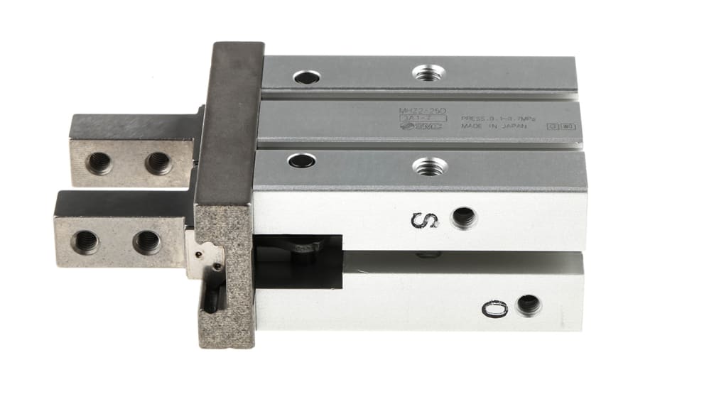 SMC 2 Finger Double Action Pneumatic Gripper, MHZ2-25D