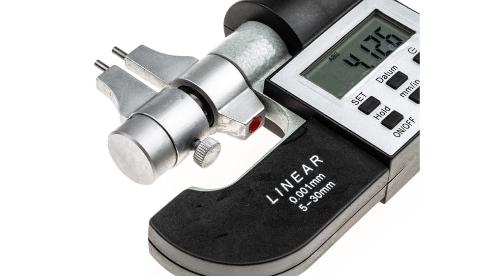RS PRO Digital Mikrometer Innen-Messschraube metrisch, zöllig, 5mm bis 30mm  / ±0003 mm