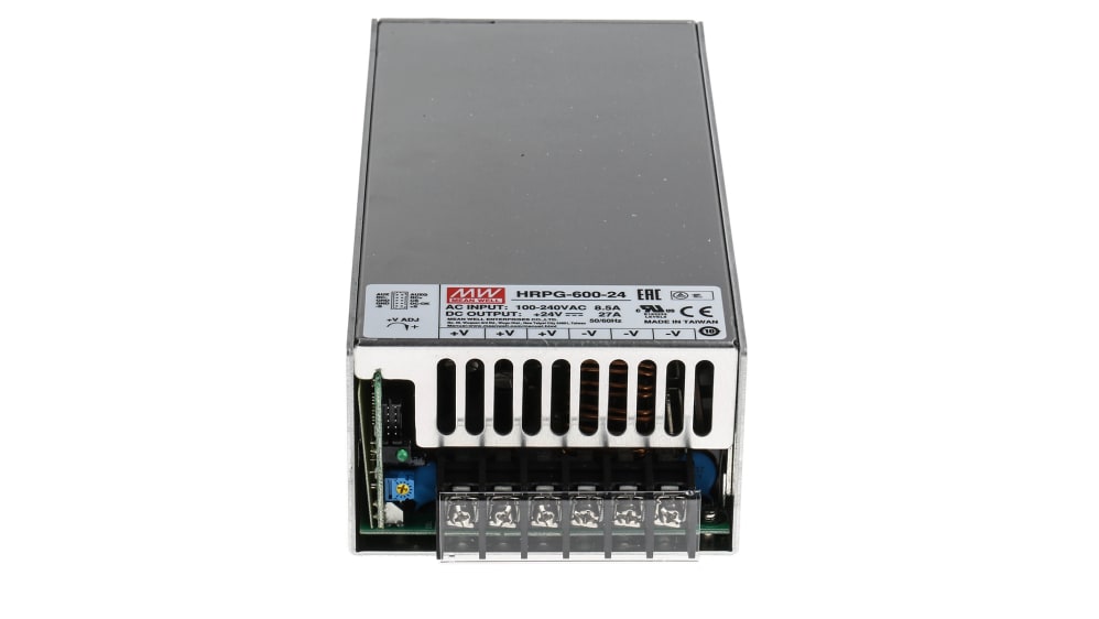 HRPG-600-24 | MEAN WELL スイッチング電源, 24V dc, 27A, 648W | RS
