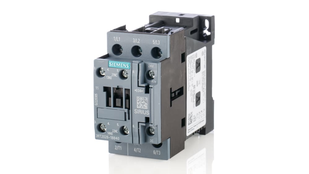 3RT2026-1BB40 | Siemens Size S0, 3RT2 電磁接触器 25 A 3極 24 3RT2026-1BB40 | Siemens Size S0, 3RT2 電磁接触器 25 A 3極 24