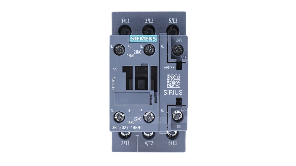 3RT2027-1BB40 | Siemens Size S0, 3RT2 電磁接触器 32 A 3極 24 3RT2027-1BB40 | Siemens Size S0, 3RT2 電磁接触器 32 A 3極 24