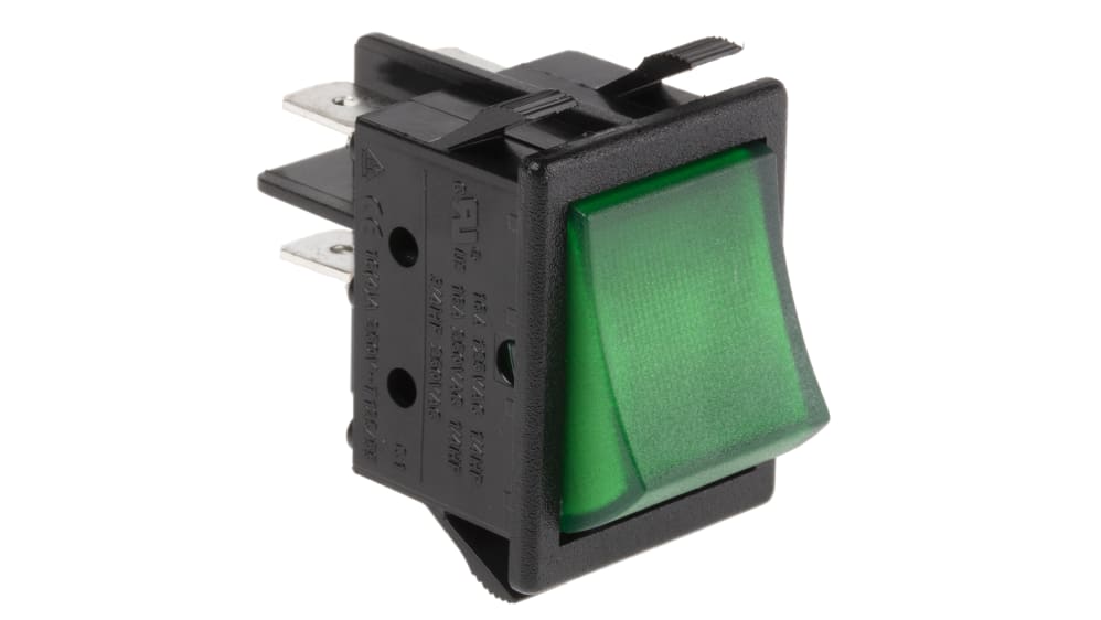 WRG32F2BBGEN | ZF ロッカースイッチ, オン-オフ, DPST, 16A, はい