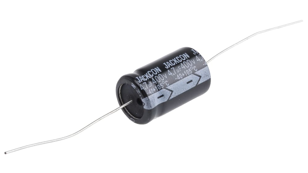 RS PRO 4.7μF,400V dc コンデンサ, アキシアル、 スルーホール