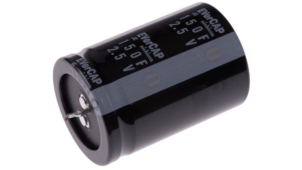 JJC0E157MELC | ニチコン 電気二重層コンデンサ, 2.5V dc, 150F