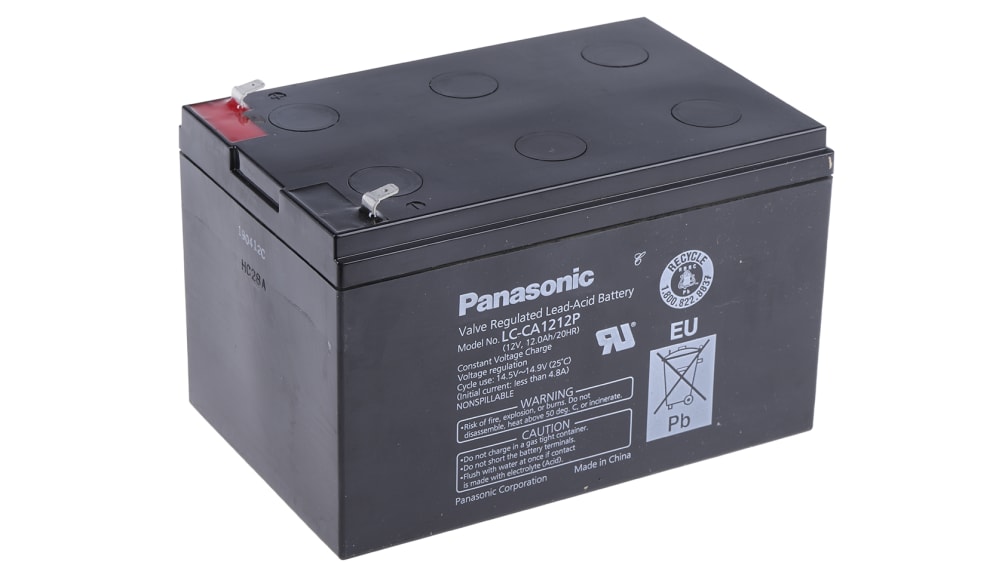 パーツ Panasonic - Panasonic 12Ah Good working condition !! Panasonic E-Bike Battery 12V 12Ah 20hr 12 Volts 12 Ampere LC