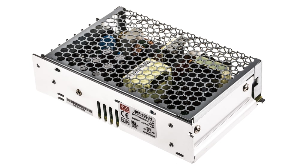 HRP-100-24 | MEAN WELL スイッチング電源, 24V dc, 4.5A, 108W | RS