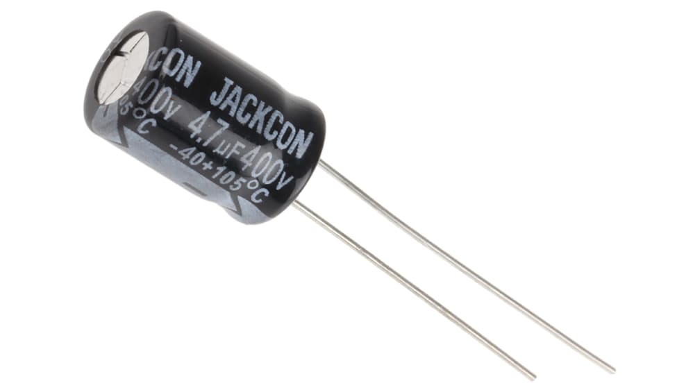RS PRO 4.7μF,400V dc コンデンサ, ラジアル、 スルーホール ±20%, -25
