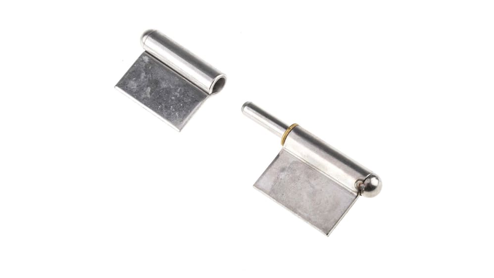 RS PRO Stainless Steel Flag Hinge with a Lift off Pin Weld on