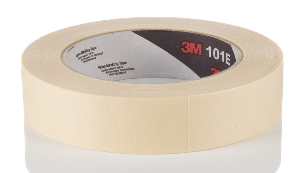 3M マスキングテープ 101E 紙 3M,幅：24mm ベージュ,長さ：50 m, 101E | RS