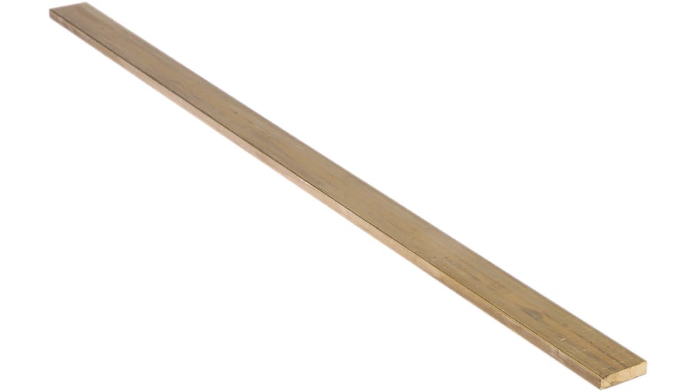 Barra Piatta In Ottone - Spessore 10 Mm, Lunghezza 500 Mm - Larghezze Da 10 A 100 Mm - Per Hobby E Artigianato