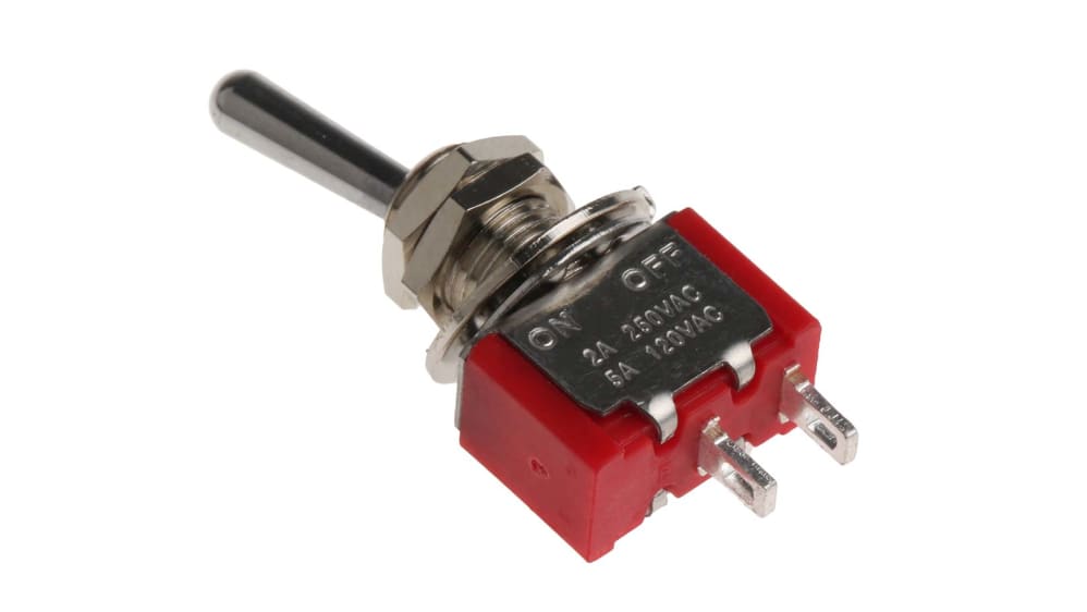 2x) SPST None-On-Mom (On) 5A 120VAC / 28VDC - 2A 250VAC Toggle Switch