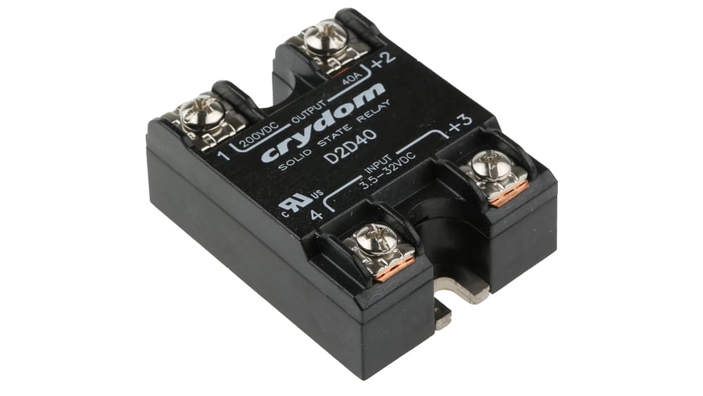 Sensata Crydom ソリッドステートリレー, 40 A, 200 V dc, 表面 Sensata Crydom ソリッドステートリレー, 40 A, 200 V dc, 表面
