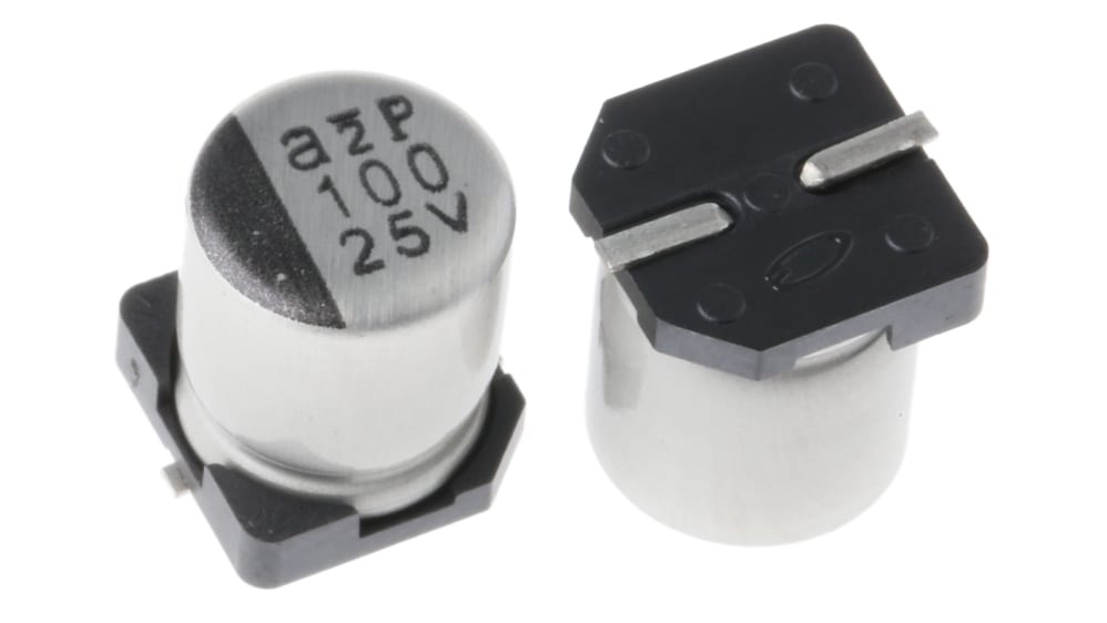 ナユンソ　11種コンプ UWT1E101MCL1GS | ニチコン 100μF,25V dc コンデンサ, 表面実装 ±20