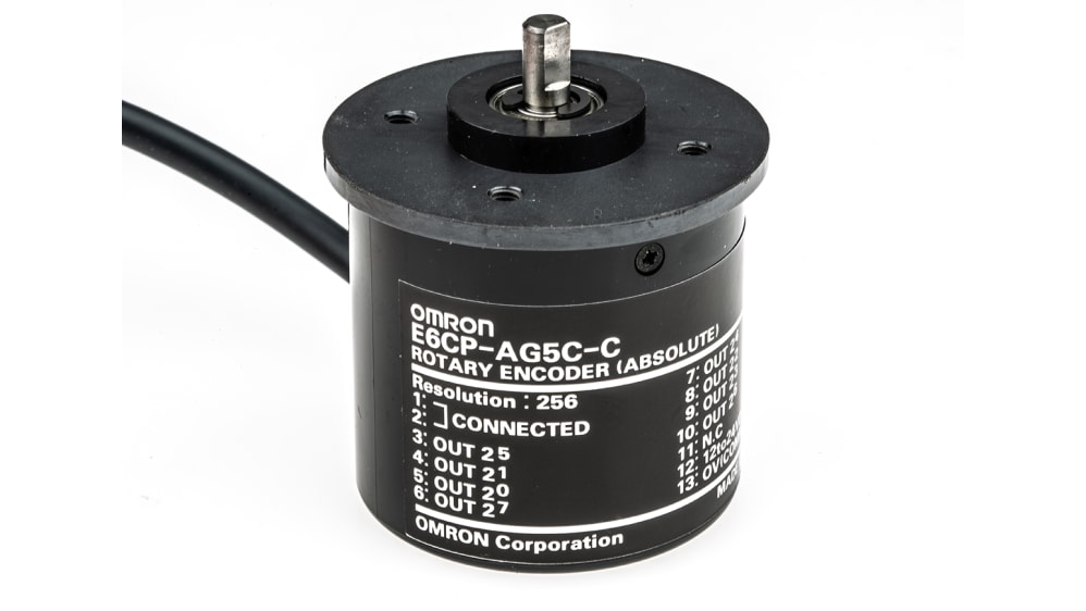 オムロン エンコーダ 256 アブソリュート 軸径:6mm, E6CP-AG5C オムロン エンコーダ 256 アブソリュート 軸径:6mm, E6CP-AG5C