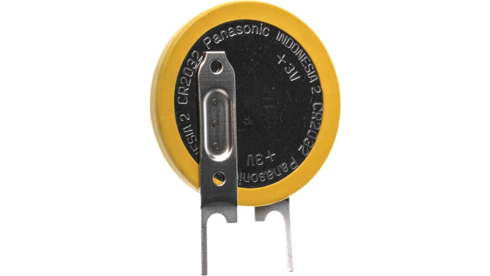 CR-2032/VCN, Panasonic CR2032 Button Battery, 3V, 20mm Diameter